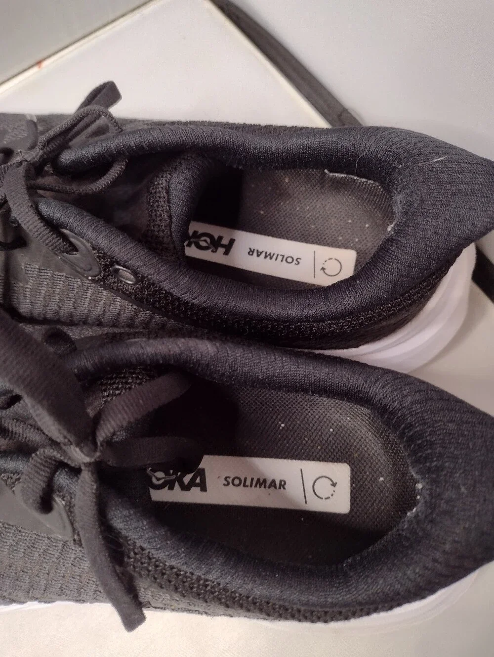 Hoka One One Solimar  Sneakers Women 9B Black Running Shoes Trail YY